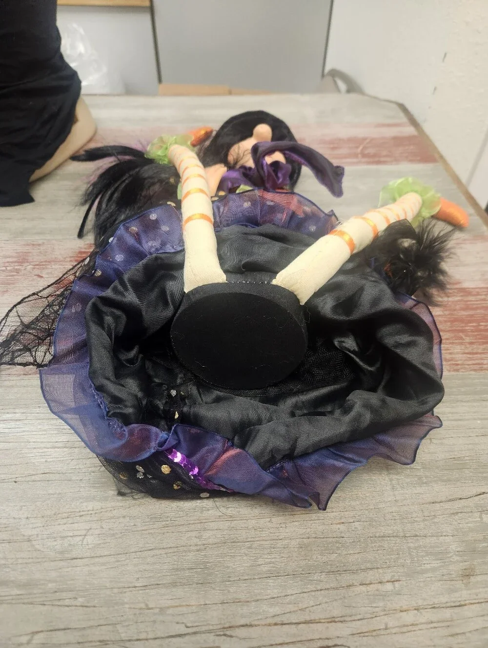 Halloween Gothic Wicked Ugly Witch Shelf Sitter Doll
